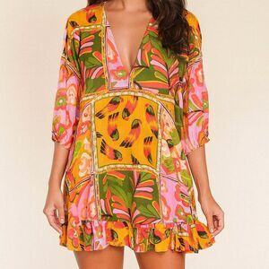 Label Of Love Anthropologie Calista Resort Mini Dres/Cover Up Size Medium